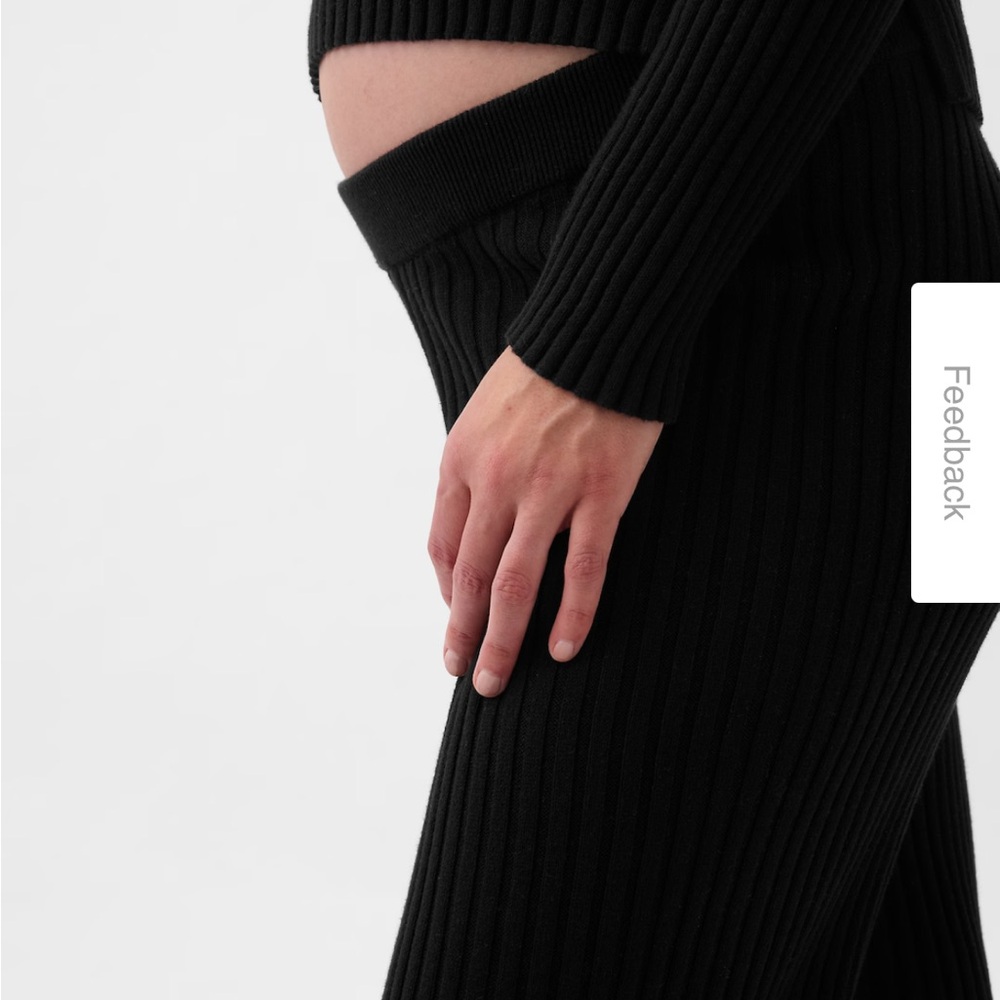 Gap rib sweater under belly maternity pants